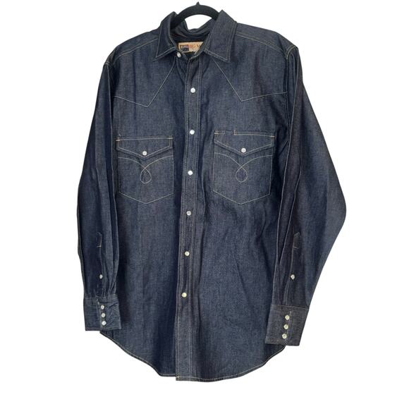 Big Mac Work Clothing Pearl Snap NEW Denim Shirt Western Ranch Southwestern - Picture 1 of 11